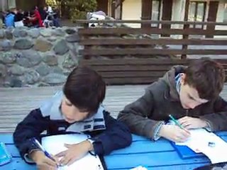 la classe sur la terrasse