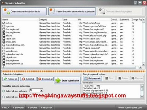 Website Submitter full version 3.0 - easiest semi-automated Web promotion tool