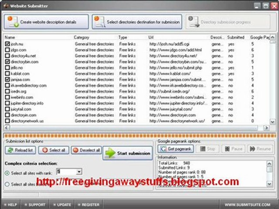 Website Submitter full version 3.0 - easiest semi-automated Web promotion tool