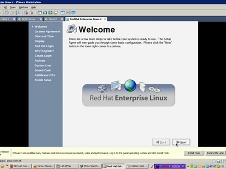 Hướng dẫn cài đặt RedHat 4 trên máy ảo VMware và cài VMWare tools