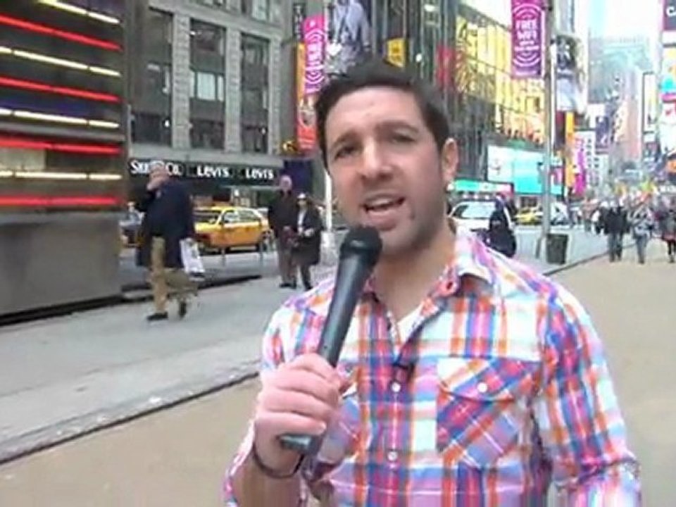 Derek D Goes Crazy Handing out Money in Times Square for the End of Tax Season