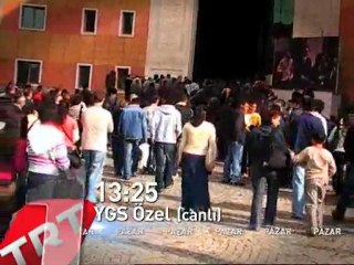 2011 YGS, soruları ve çözümleri, 27 Mart Pazar günü saat 13.25’ten itibaren canlı yayınla TRT’de...
