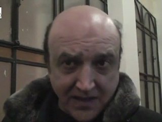 Due professori universitari al termine dell'incontro a Reggio C. sui fatti di Rosarno (11-1-2010)