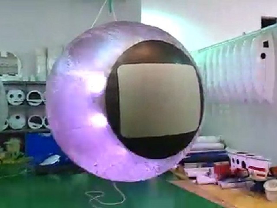 2.0meter moon shape print video balloon 60inch