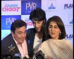 Hilarious Rishi & Neetu Singh At Do Dooni Chaar Premier