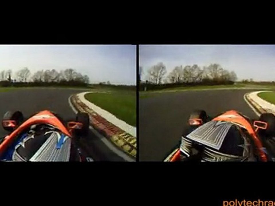 Polytech Racing. Caméra embarquée formule campus. Lycées dans la course 1ere manche