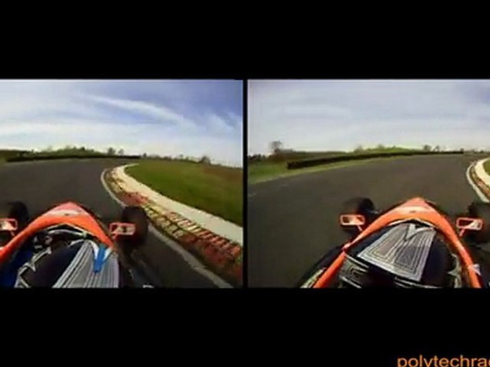 Polytech Racing. Caméra embarquée formule campus. Lycées dans la course 2ème manche