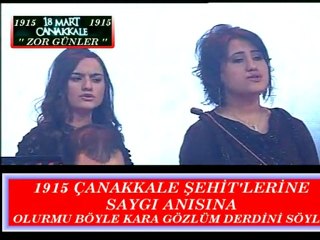 1915 Çanakkale Şehitler'ine Saygı Anısına.Olurmu Böyle Karagözlüm Derdini Söyle