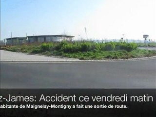 Fitz-James: Accident au rond-point à l'entrée de la commune