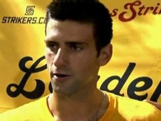 Tennis stars play football match for Japan victims