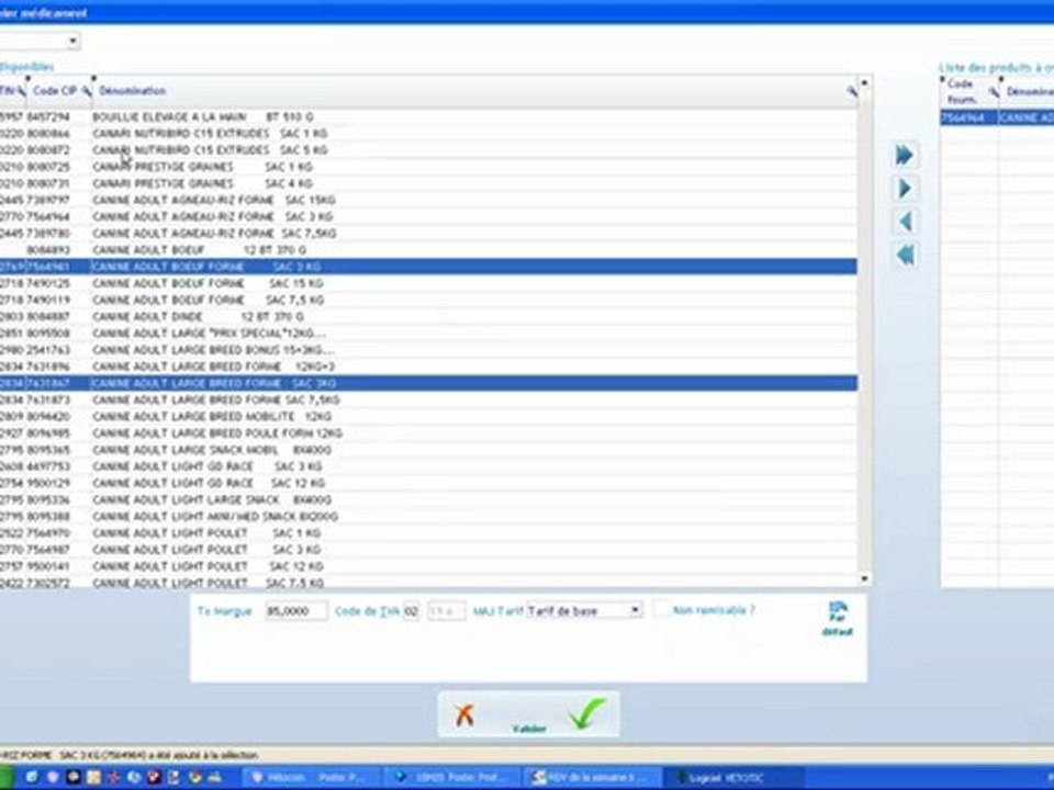 Médicaments : Création du fichier des produits
