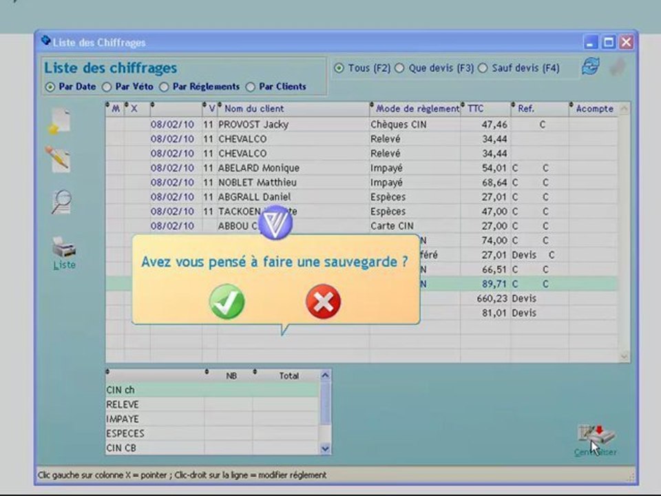 Financier : Centralisation des chiffrages