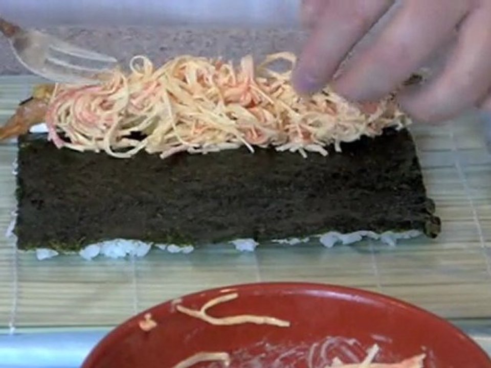 Shrimp Tempura  With Spicy Crab Sushi Roll