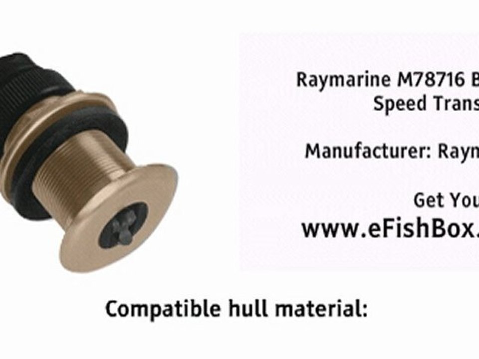 Raymarine M78716 Bronze Speed Transducer
