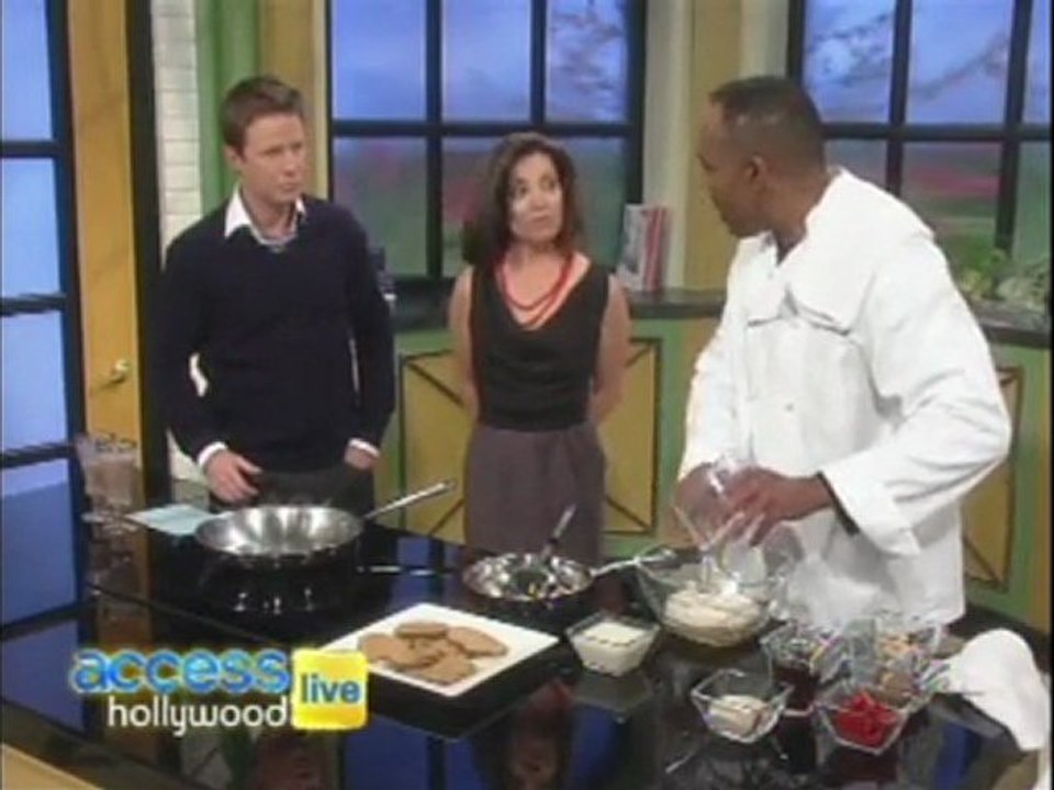 Chef Andre on the set of Access Hollywood