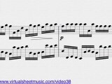 Johann Pachelbel's, Canon in D, two violins (duet) sheet music - Video Score