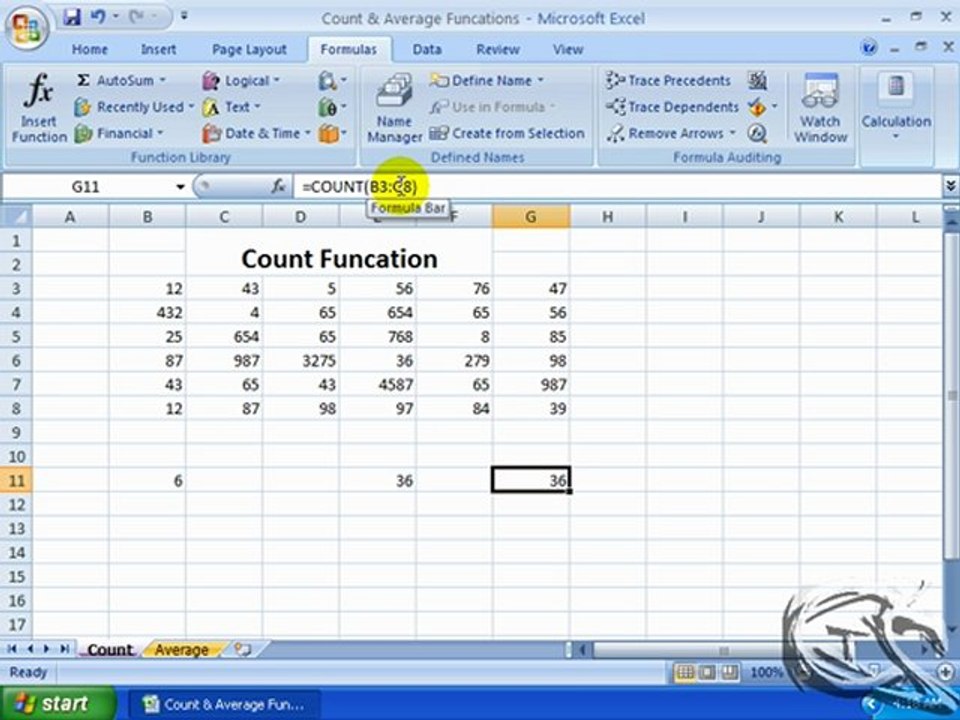Average & Count Funcation 13