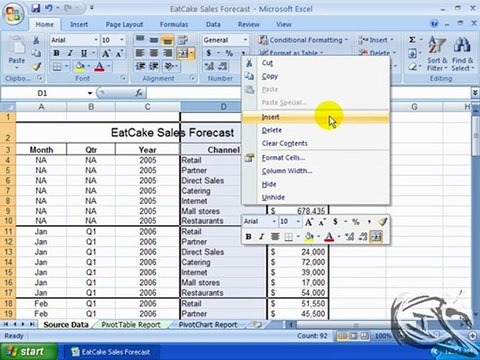 Insert Rows , Columns & Cells 07