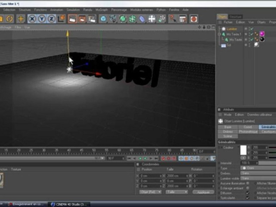 [TUTO] Cinema 4D Faire Un Fond D'ecrand HD Et 3D [Vidéo HD]