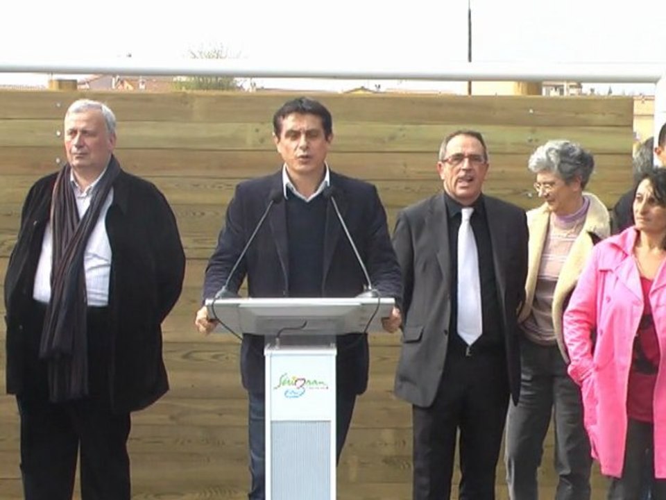 inauguration stade aïta et rue L. Blum-discours du maire et remise de trophées