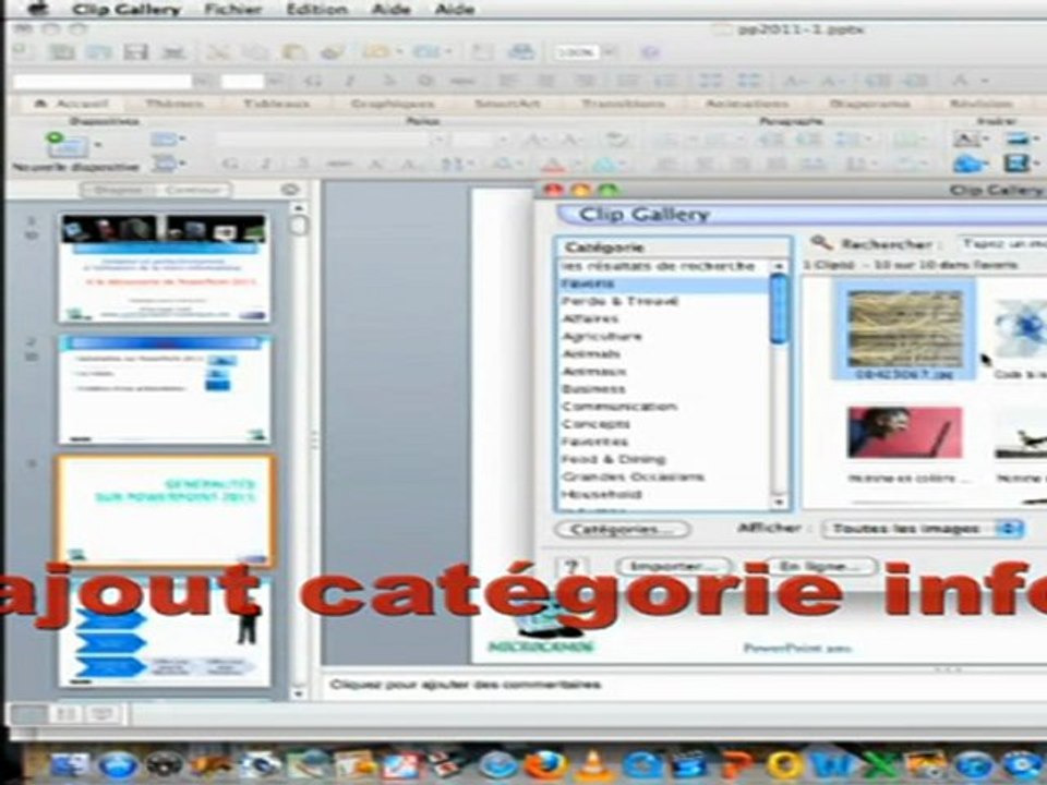PowerPoint 2011 - Ajouter des images Clipart dans la bibliothèque