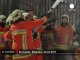 Firefighters spray foam over police officers - no comment