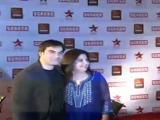 Arbaaz Khan With Farah At Star Screen Awards 2011