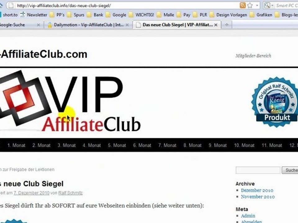 Arbeiten von zuhause mit dem VIP Affiliate Club