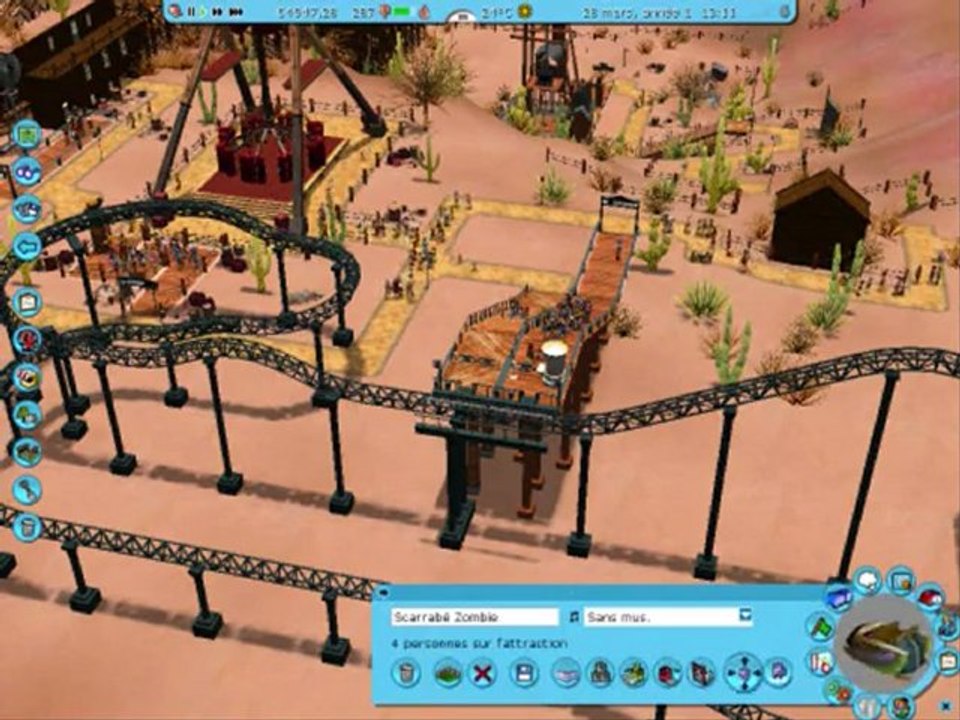 RCT3 frapsoluce pt.2 Le Parc des Cow Boys !