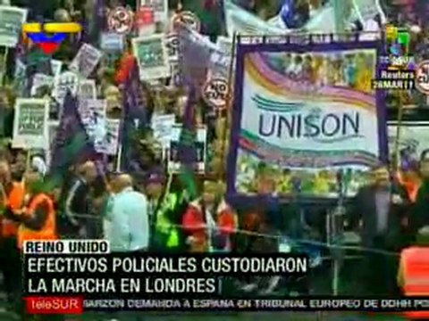Autoridades reprimen a británicos tras protestar en Londres contra drástica reforma al sistema de subsidios