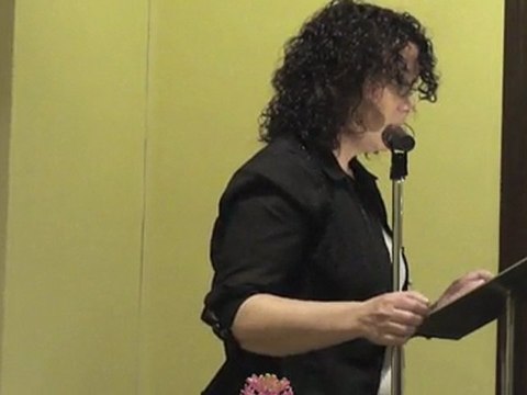 Rosa M. Abelló a la presentació de la candidatura d'Esquerra