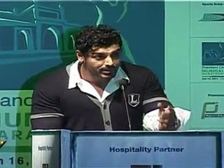 Handsome Hunk John Abraham At Mumbai Marathon Anthem Launch