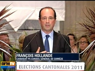 Réélu en Corrèze, F. Hollande voit plus loin