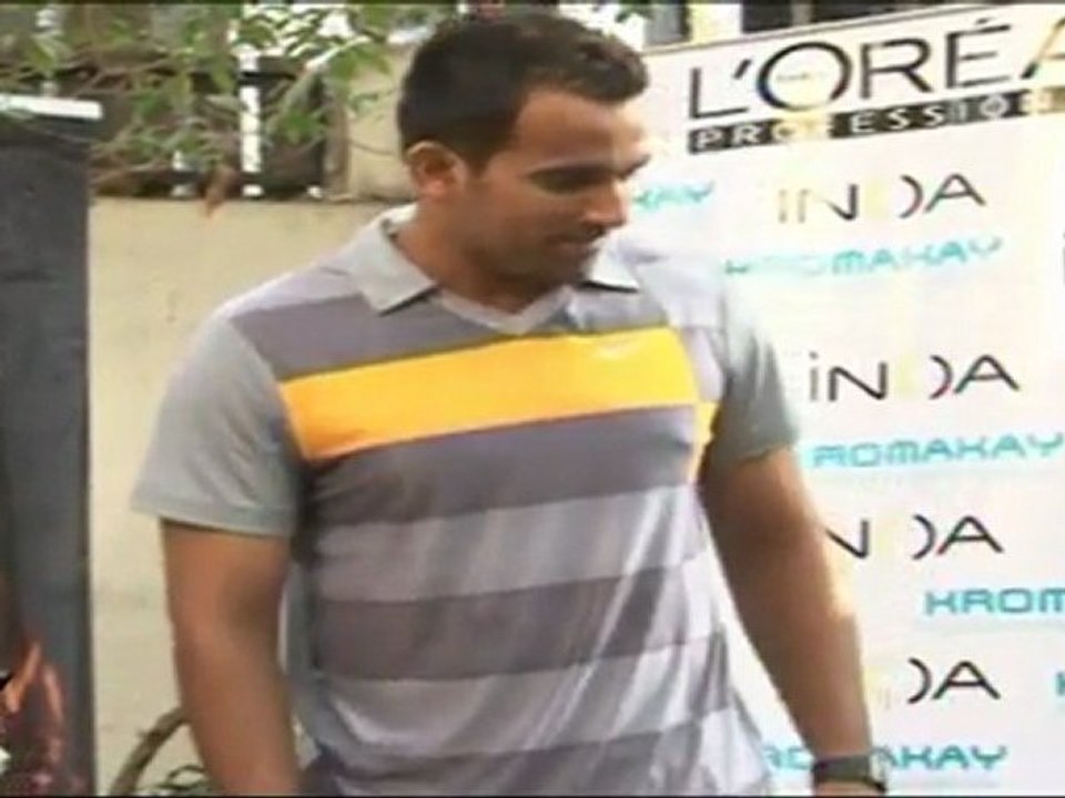 ZAHEER KHAN ON THE SALOON