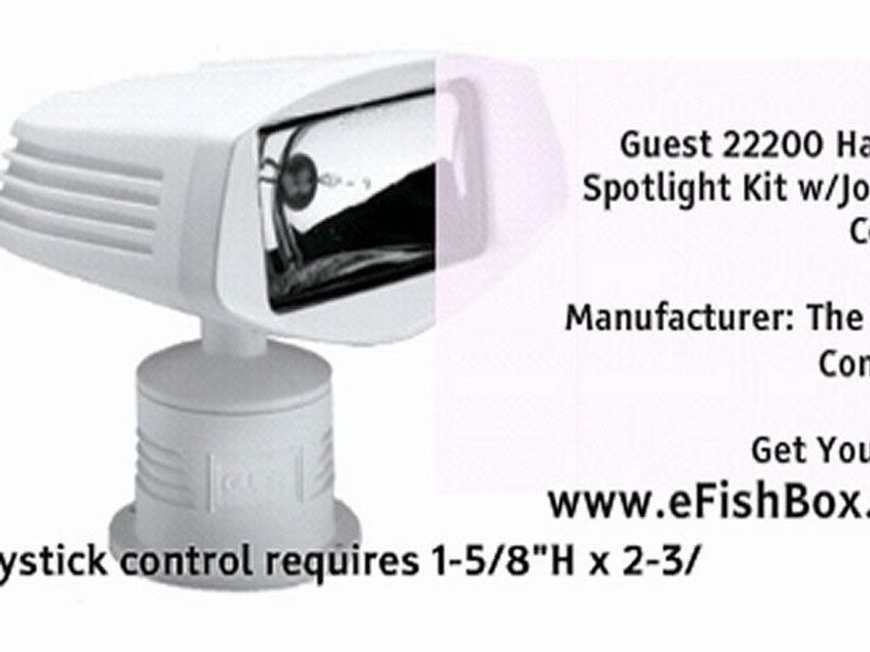 Guest 22200 Halogen Spotlight Kit w/Joystick Control