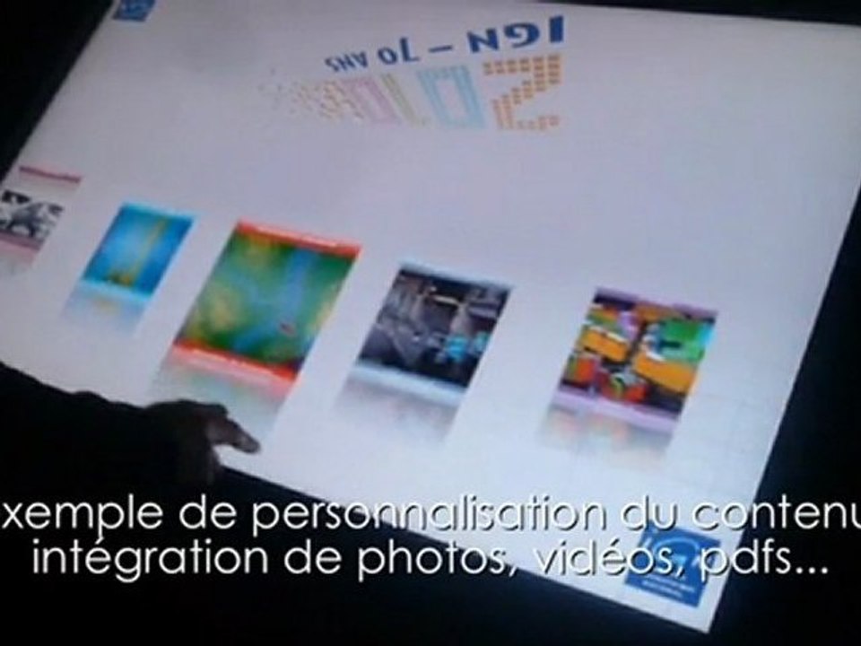 Suite logicielle interactive multi-touch Snowflake