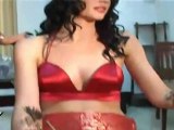Hot Sexy Model's Deep Navel & Big Cleavage At Makeup For Shoot