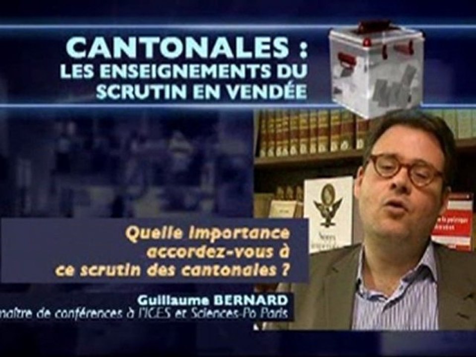 Cantonales : 3 questions à Guillaume Bernard (Vendée)
