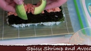 Spicy Shrimp Sushi Roll Recipe With Spicy Crab on Top