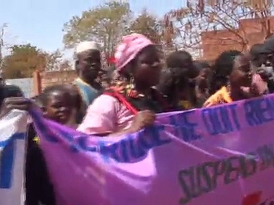Manifestation anti OGM, Burkina Faso - Caravane des mouvements sociaux en route vers le Forum Social Mondial