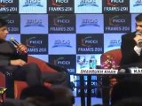 Shahrukh Kahn,Karan Johar Speaks With Hugh Jackman At FICCI Frames 2011