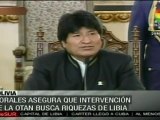 Evo Morales condena bombardeos de OTAN en Libia