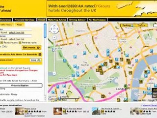 AA Route Finder in action