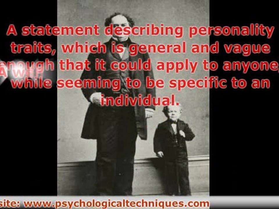 Psychological Techniques: Barnum Statement