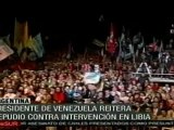 Chávez contra intervención extranjera en Libia