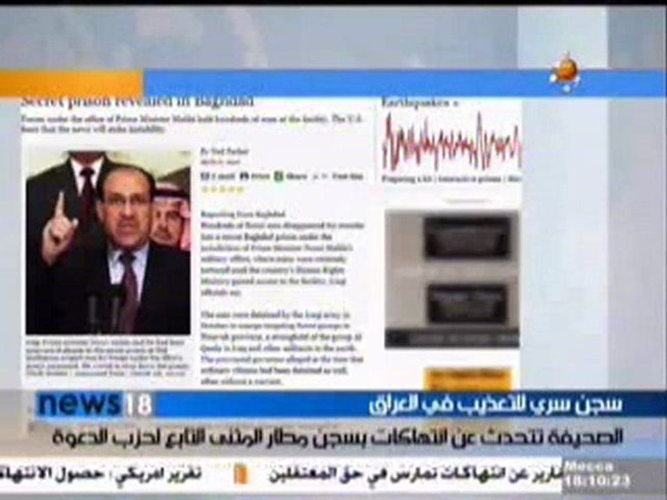 تقرير سري عن وسائل التعذيب في السجون العراقيه في عهد نور المالكي