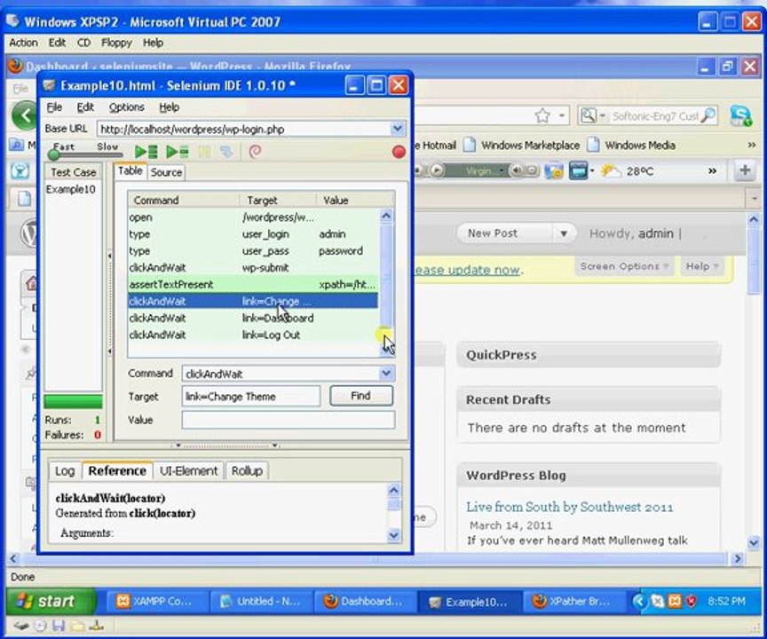 Selenium IDE - xpather and xpaths