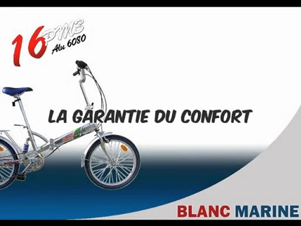 Vélo pliant Blanc marine 16pouces