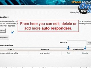 OrderYourName.com cPanel Autoresponder Tutorial