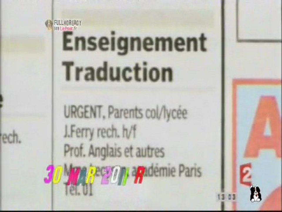 Profs recrutés par les parents d'éléves [NWS] FR2 300311